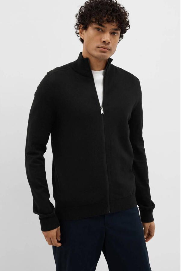 Selected Homme Regular fit gebreid jack van puur katoen model 'BERG' - Foto 2