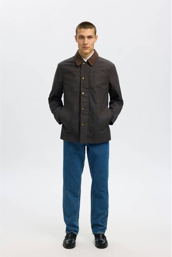 Selected Homme Regular fit gewaxt jack van puur katoen model 'WALTER' - Foto 1