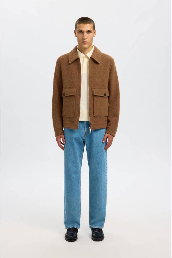 Selected Homme Regular fit overhemdjack van wolmix - Foto 2