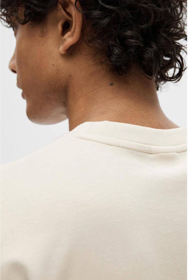 SELECTED HOMME Heren Polo's & T-shirts Slhlooseoscar Ss O-neck Tee Noos Beige - Foto 7