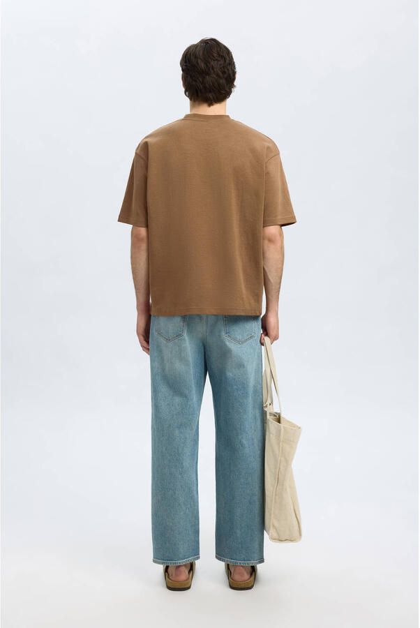 Selected Homme Oversized T-shirt van katoenmix model 'OSCAR'