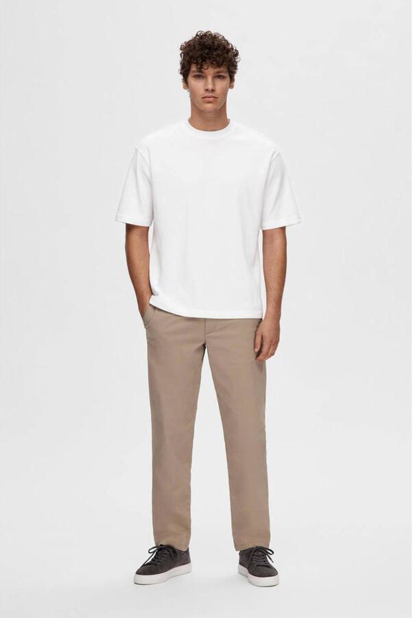 SELECTED HOMME Heren Polo's & T-shirts Slhlooseoscar Ss O-neck Tee Noos Wit - Foto 7