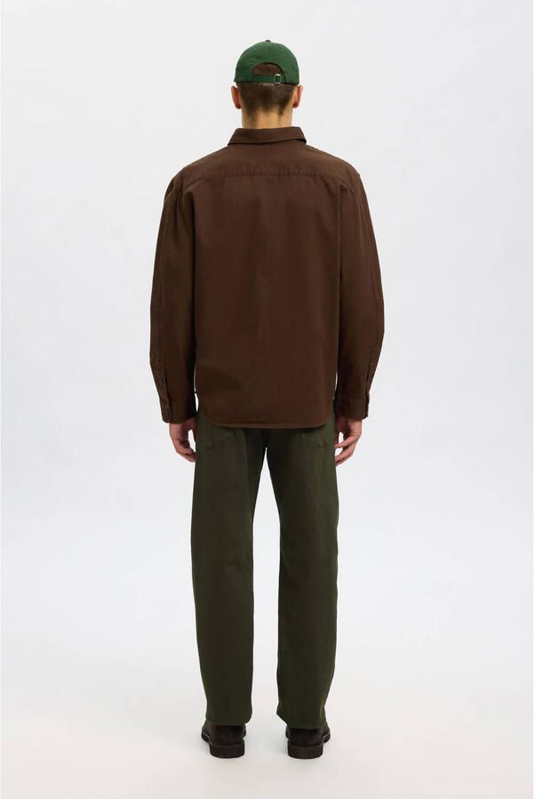 Selected Homme Regular fit overhemdjack van puur katoen model 'TRAVIS'