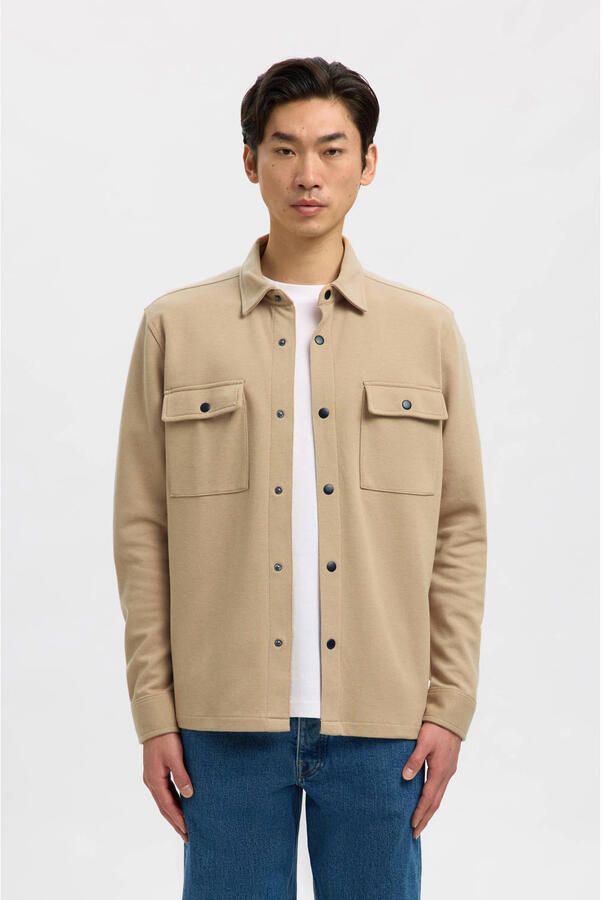 Selected Homme Klassieke Overhemdjasje voor Heren Beige Heren - Foto 2