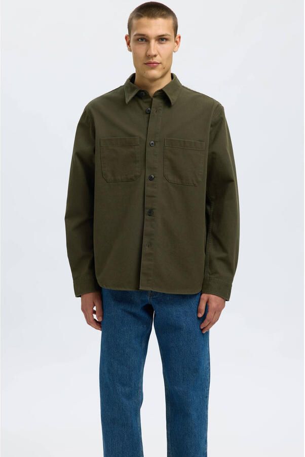 Selected Homme Regular fit overhemdjack van puur katoen model 'TRAVIS' - Foto 3