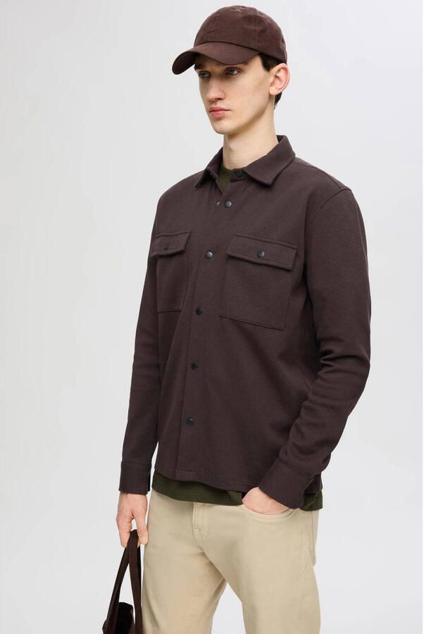 SELECTED HOMME overshirt SLHJACKIE bruin - Foto 3