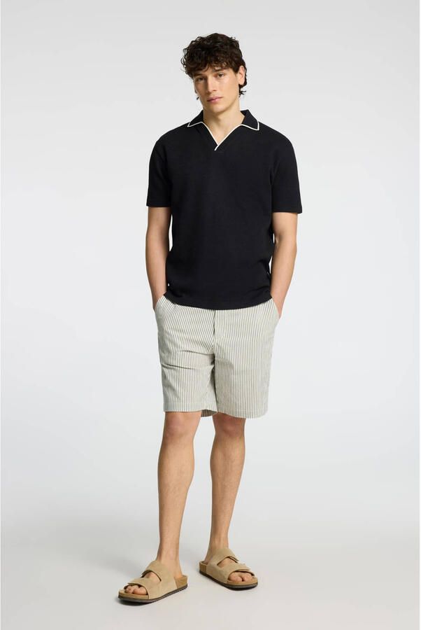 SELECTED HOMME Heren Broeken Slhregular-karl Seersucker Shorts Noos Wit - Foto 7