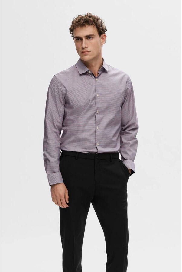 Selected Homme Overhemd Selected New-mark manches longues slim Wit Heren