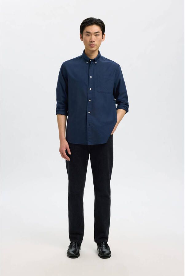 Selected Homme Regular fit vrijetijdsoverhemd van katoenmix model 'REGRICK'