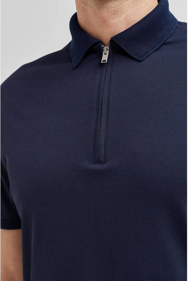 Selected Homme Regular fit poloshirt met ritssluiting model 'FAVE'