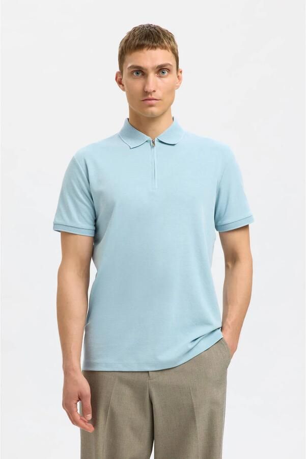 SELECTED HOMME Poloshirt SLHFAVE ZIP SS POLO NOOS - Foto 2