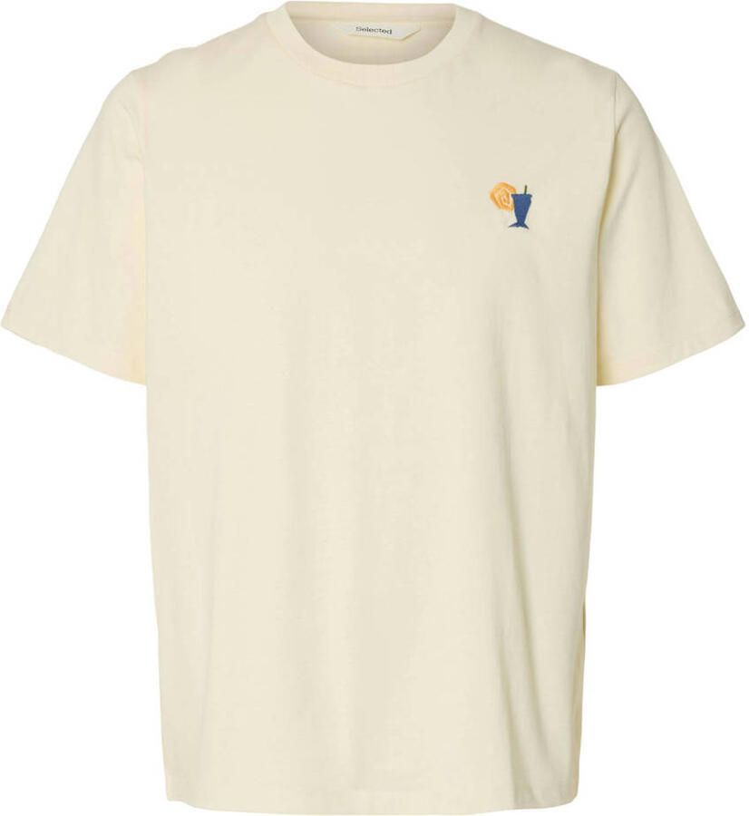 SELECTED HOMME regular T-shirt ecru