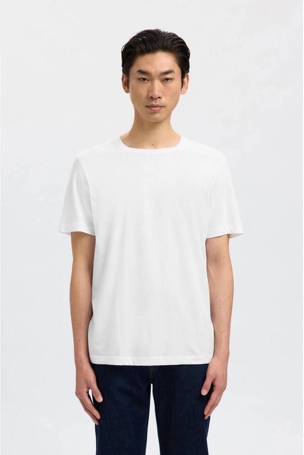 Selected Homme Regular fit T-shirt van puur katoen in een set van 3 stuks - Foto 2