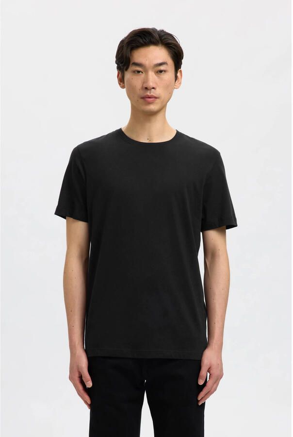 Selected Homme Regular fit T-shirt van puur katoen in een set van 3 stuks - Foto 2