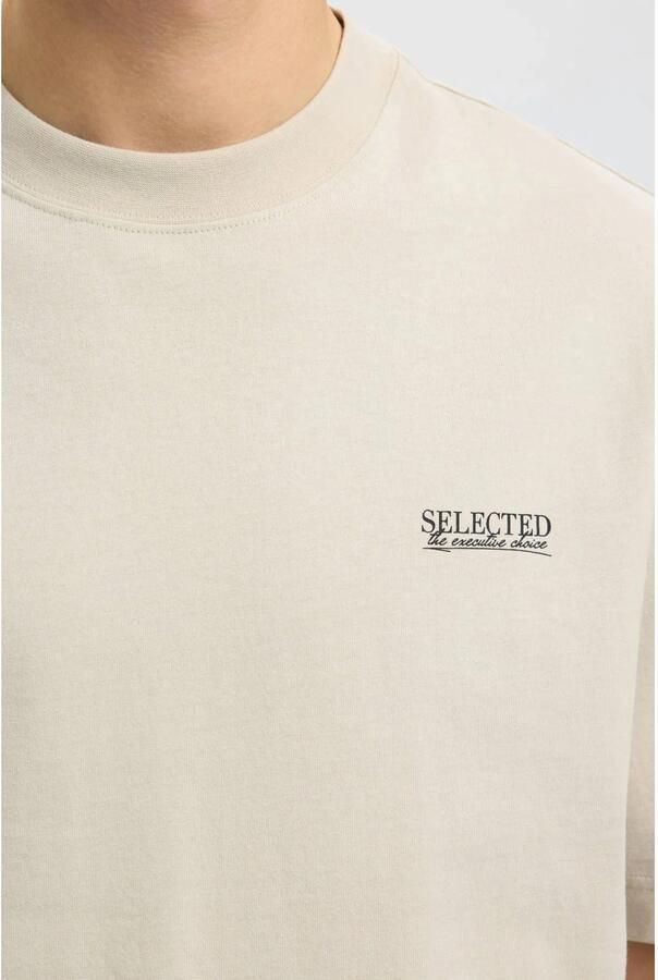 SELECTED HOMME relaxed T-shirt beige - Foto 3