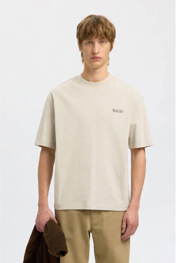 SELECTED HOMME relaxed T-shirt beige