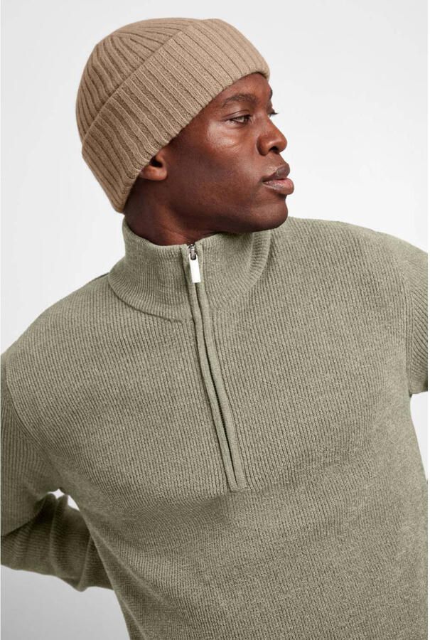 SELECTED HOMME Heren Truien & Vesten Slhrodney Ls High Neck Half Zip Groen - Foto 1