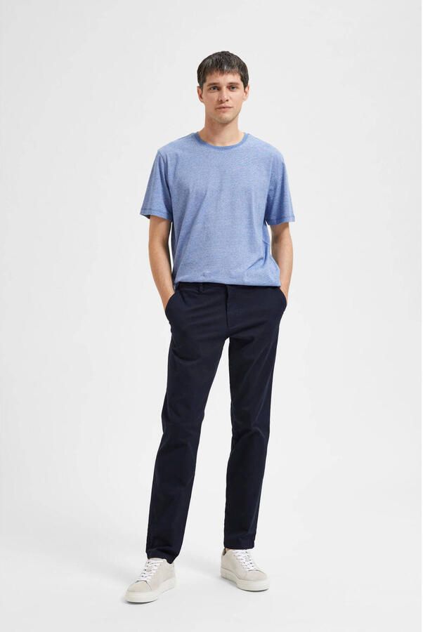 SELECTED HOMME Heren Broeken Slh175-slim New Miles Flex Pant Noos Donkerblauw - Foto 6