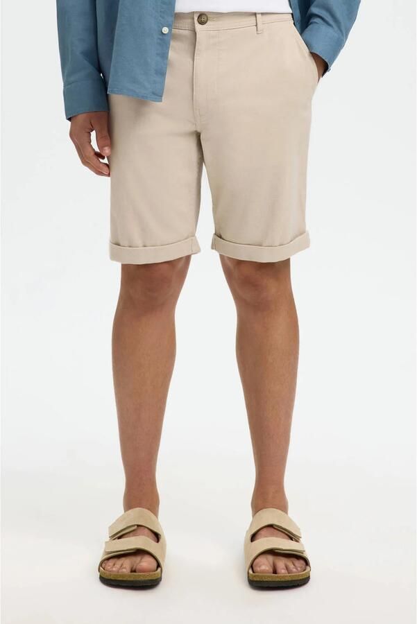 Selected Homme Slim fit korte broek met structuurmotief model 'LUTON' - Foto 2