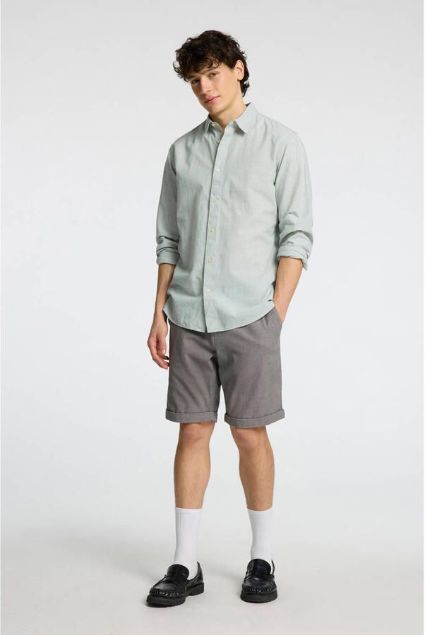 Selected Homme Slim fit korte broek met structuurmotief model 'LUTON' - Foto 2