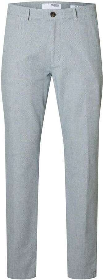 SELECTED HOMME Heren Broeken Slh175-slim Miles Structure Dyed Pant Lichtgrijs - Foto 5