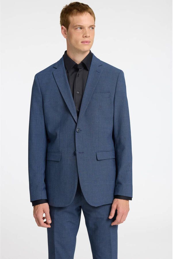 SELECTED HOMME slim fit overhemd met mouwlengte 7 SLHSLIM zwart - Foto 3