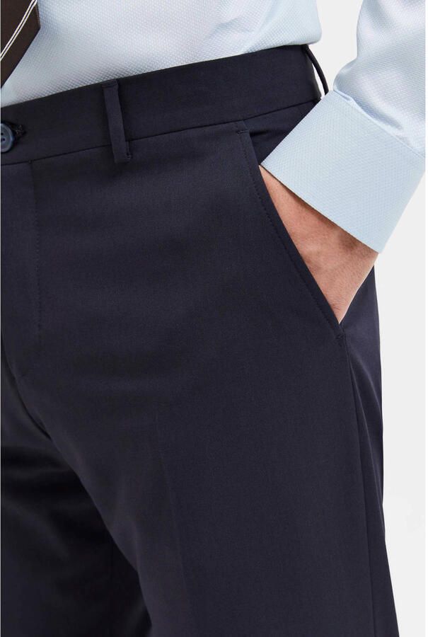 Selected Homme Slim fit pantalon met knoop- en ritssluiting