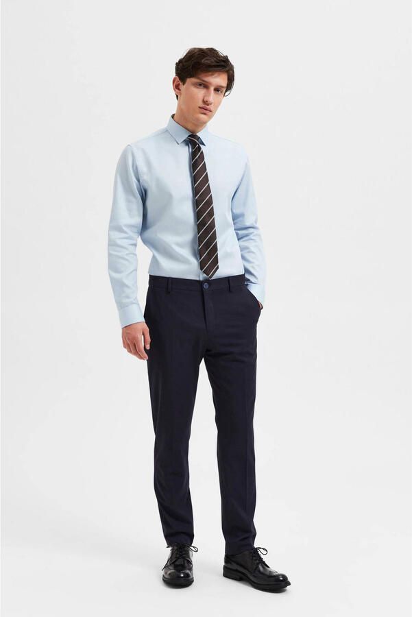 Selected Homme Slim fit pantalon met knoop- en ritssluiting - Foto 2