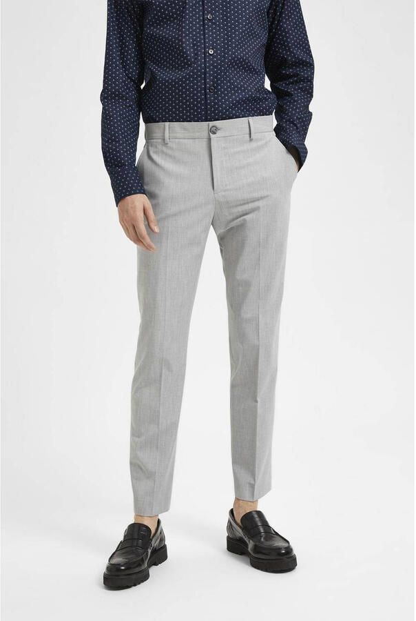 Selected Homme Slim fit pantalon met knoop- en ritssluiting - Foto 3