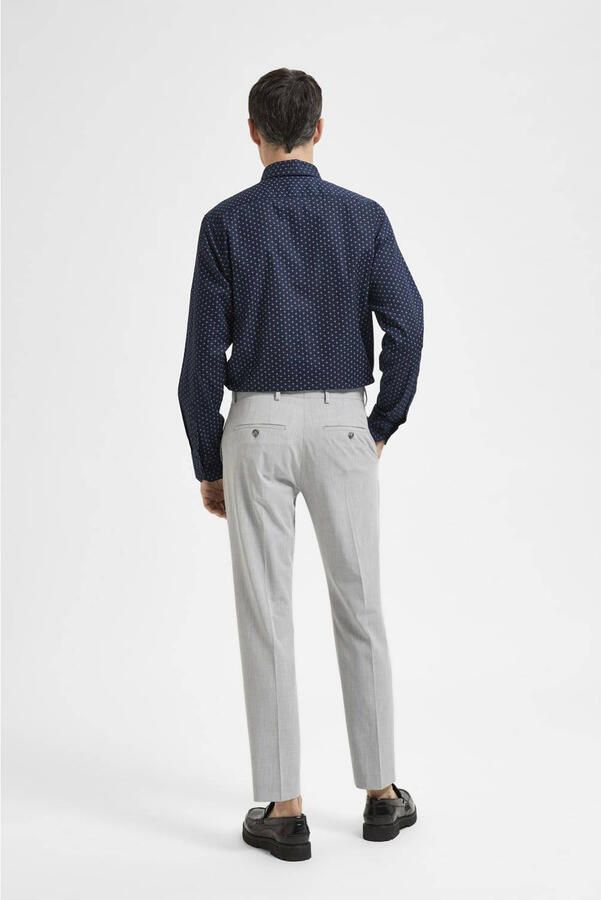 Selected Homme Slim fit pantalon met knoop- en ritssluiting