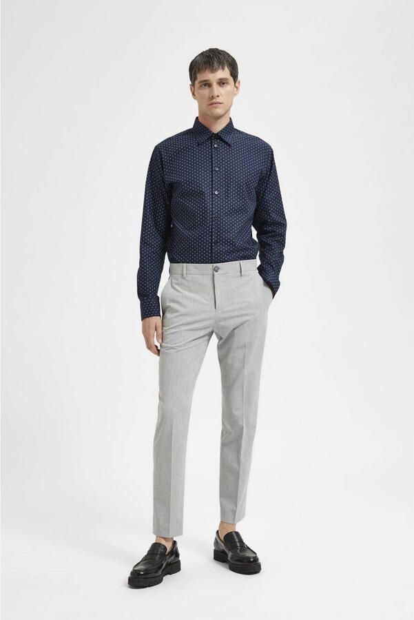 Selected Homme Slim fit pantalon met knoop- en ritssluiting - Foto 2