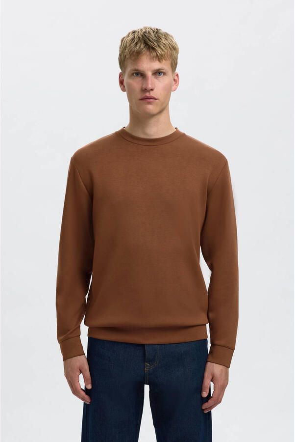 Selected Homme Regular fit sweatshirt van viscosemix model 'EMANUEL' - Foto 3