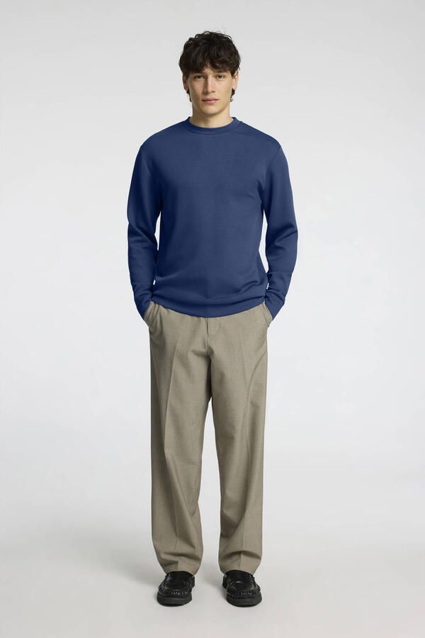 Selected Homme Sweatshirt met ribboorden model 'EMANUEL'