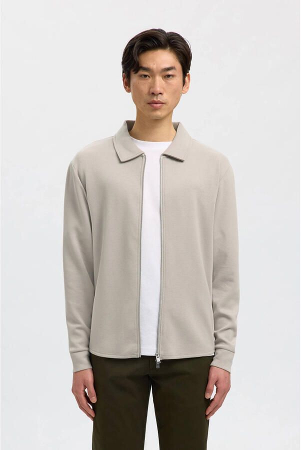 Selected Homme Regular fit sweatjack van viscosemix model 'EMANUEL' - Foto 2