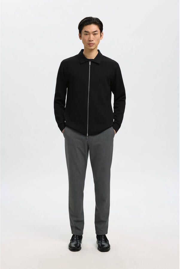 Selected Homme Regular fit sweatjack van viscosemix model 'EMANUEL'