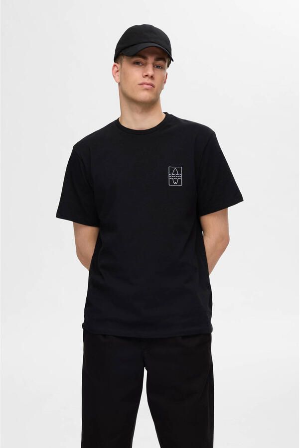 SELECTED HOMME T-shirt zwart
