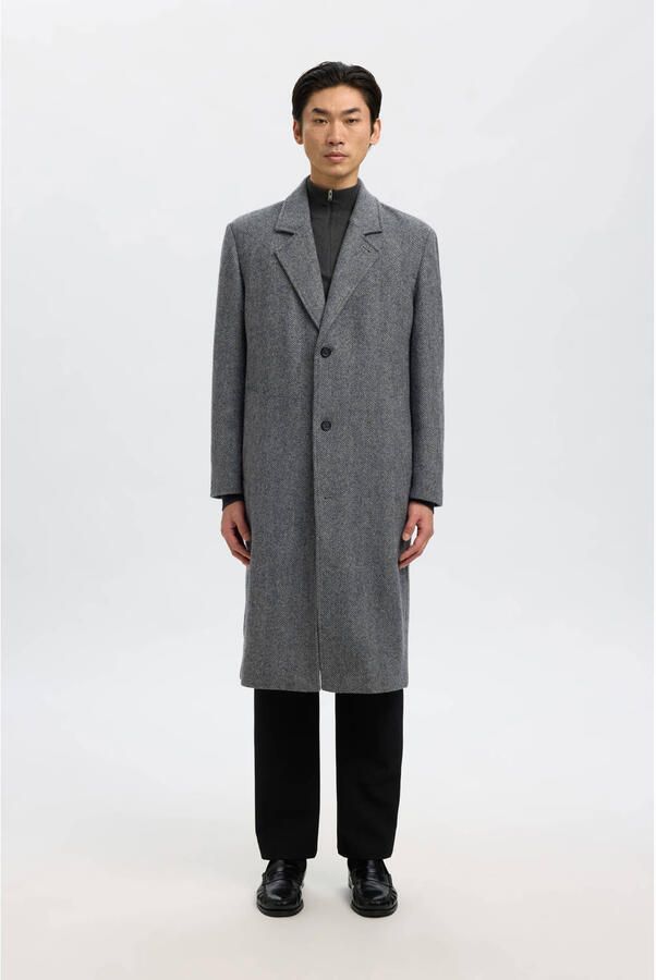 SELECTED HOMME Heren Truien & Vesten Slhberg Half Zip Cardigan Noos Grijs - Foto 7