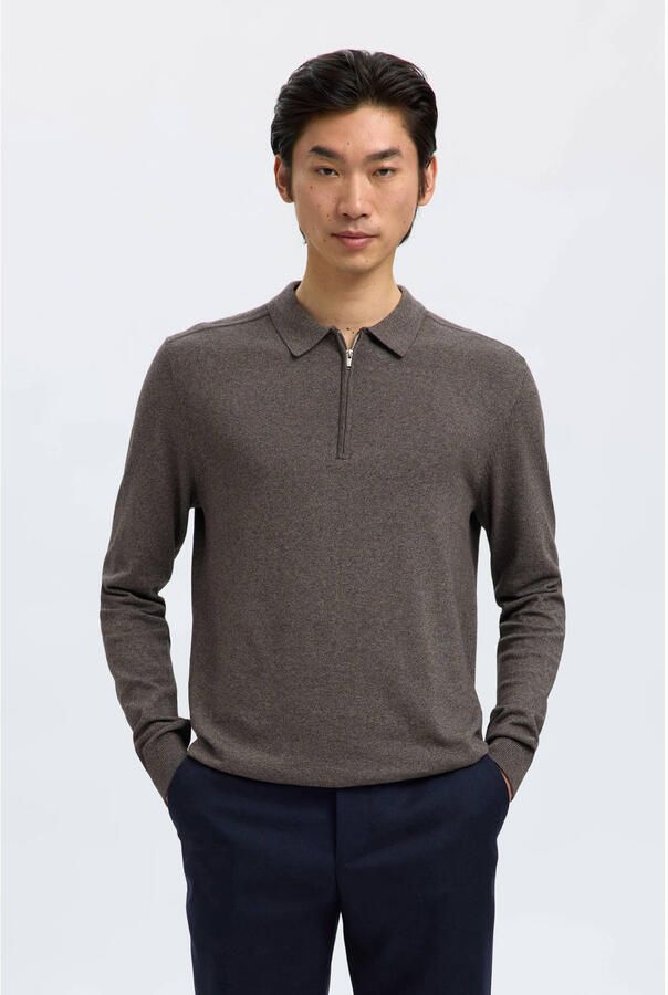 Selected Homme Regular fit gebreide pullover van puur katoen model 'BERG'