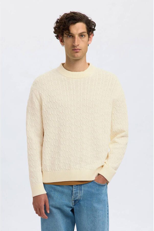 Selected Homme Regular fit gebreide pullover van puur katoen model 'PHILIP' - Foto 3