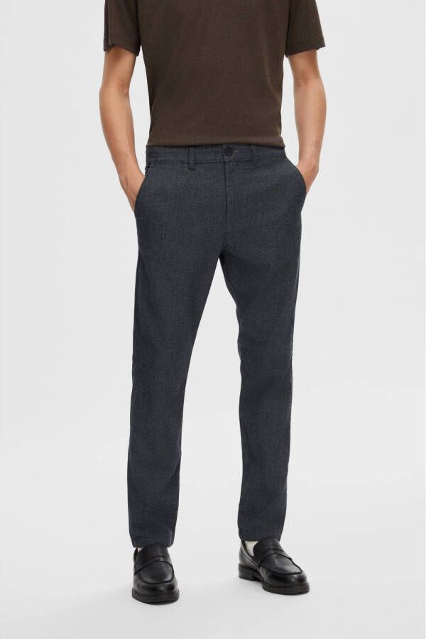 SELECTED HOMME slim fit chino SLHSLIM grijs