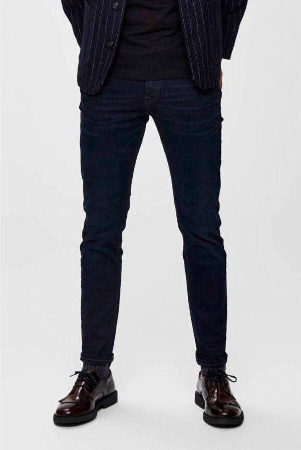 SELECTED HOMME slim fit jeans SLHLEON blue black denim
