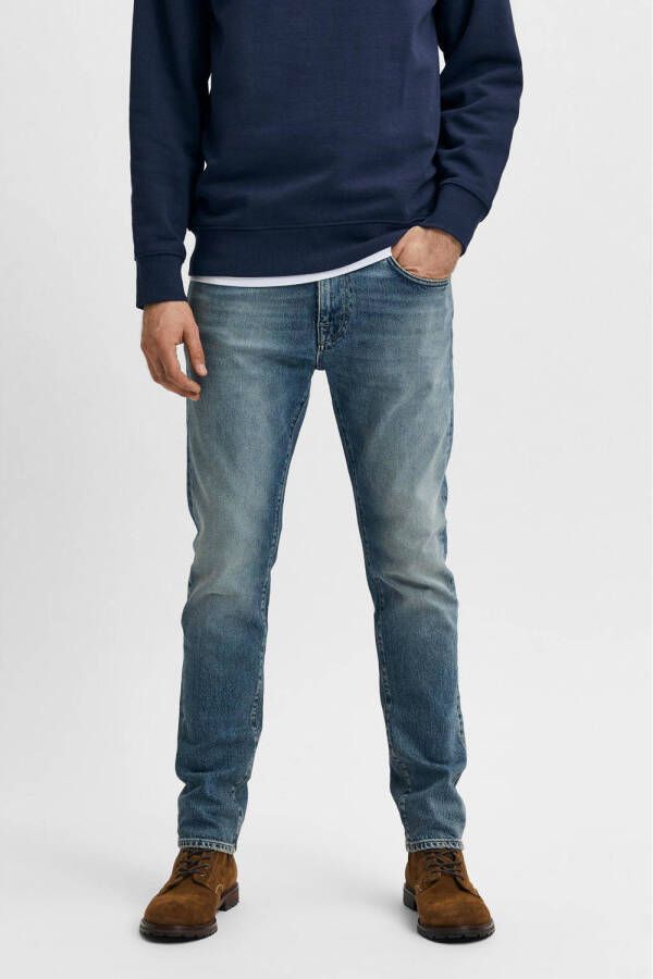 SELECTED HOMME slim fit jeans SLHLEON light blue denim