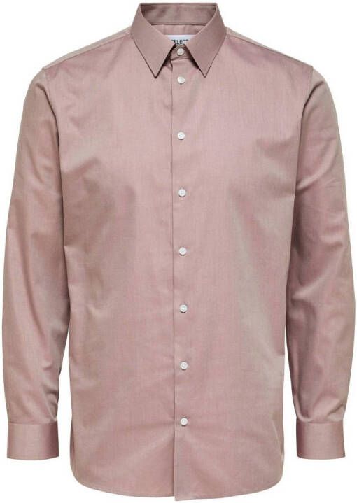 SELECTED HOMME slim fit overhemd SLHETHAN shadow gray