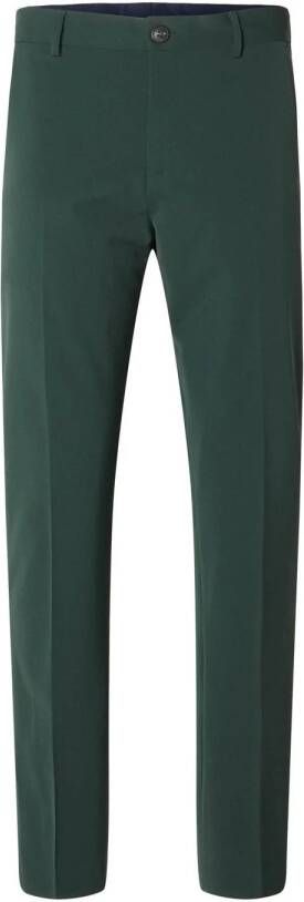 SELECTED HOMME slim fit pantalon SLHSLIM-LIAM van gerecycled polyester green gables