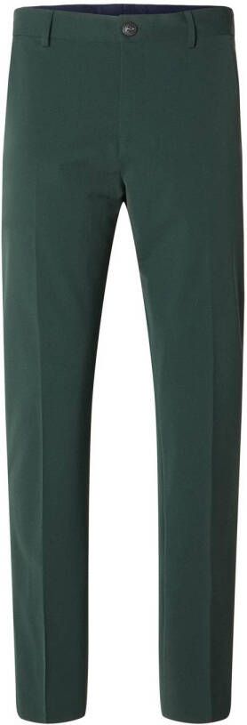 SELECTED HOMME slim fit pantalon SLHSLIM-LIAM van gerecycled polyester green gables