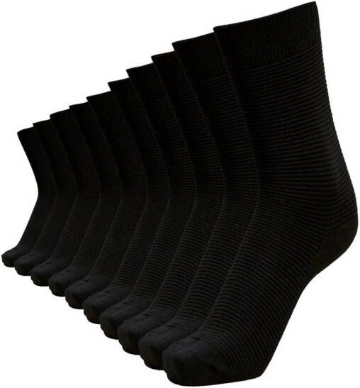 SELECTED HOMME sokken set van 10 zwart