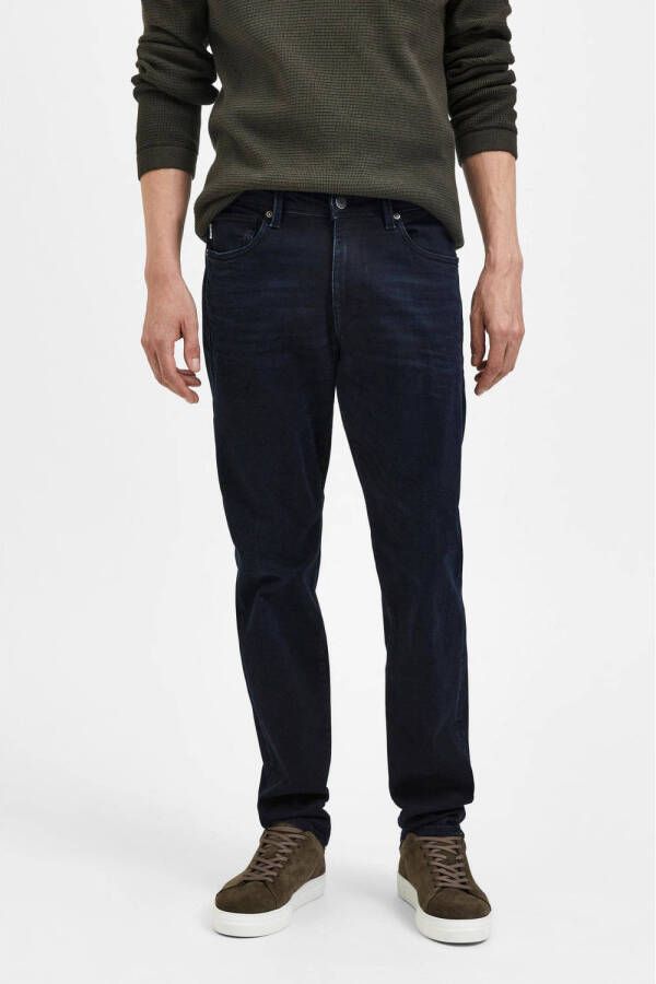 SELECTED HOMME straight fit jeans SLHSCOTT blue black denim