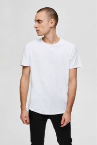 SELECTED HOMME T-shirt SLHNEWPIMA wit