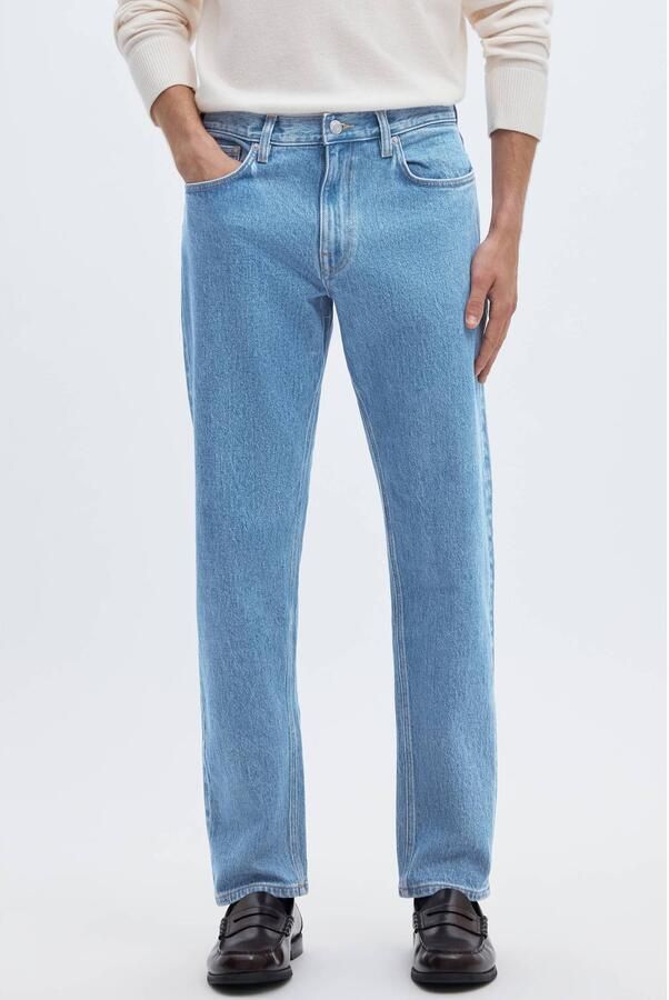 SELECTED MEN Heren Jeans Slh196-straight Ben Kori Jeans Noos Blauw - Foto 5