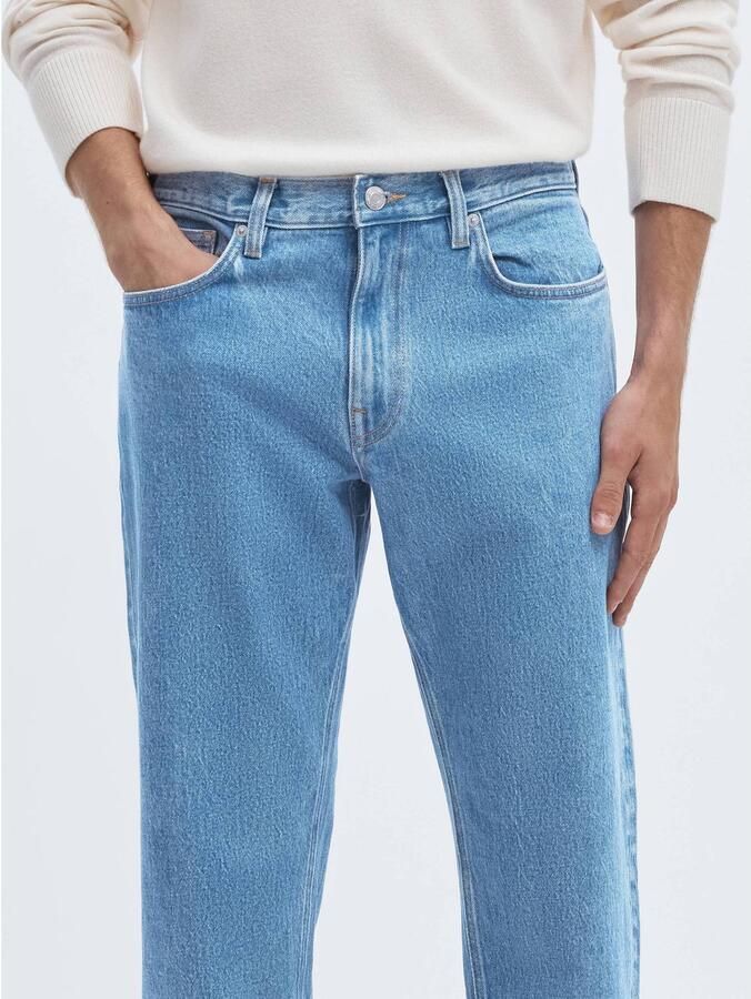 SELECTED MEN Heren Jeans Slh196-straight Ben Kori Jeans Noos Blauw - Foto 6